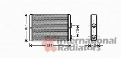 VAN WEZEL 17006325 -  Теплообменник, отопление салона
